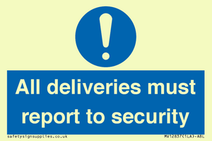 All deliveries must report to security